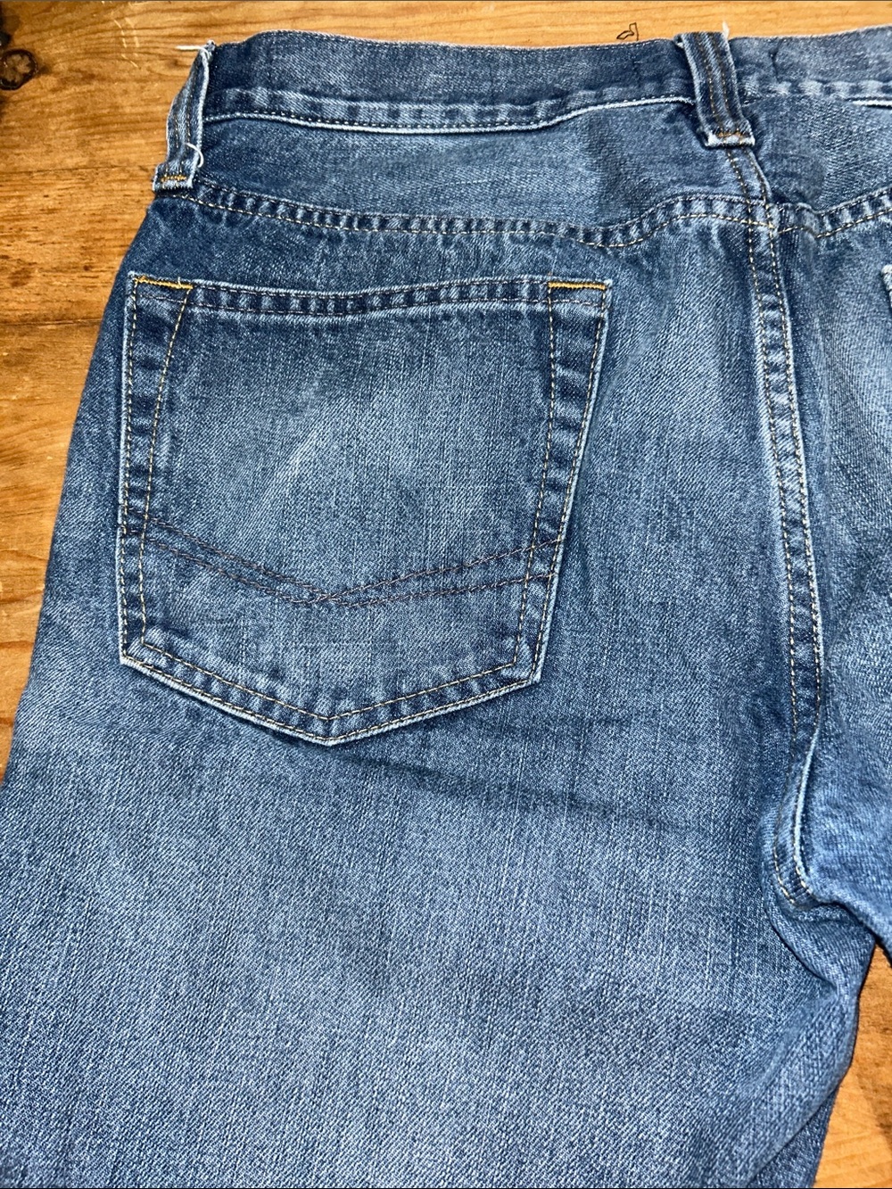 Bullhead Men’s Darkwashed Jorts DIY Cutoff Jean Shorts Blue Size 31 - Picture 7 of 9